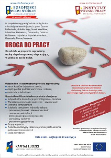 "Droga do pracy" - szkolenia i staże dla niepełnosprawnych